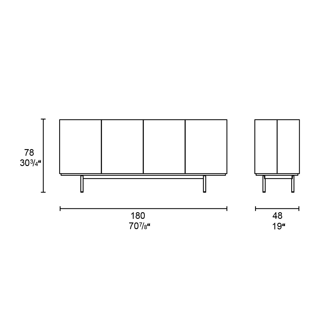Bufetero Lake 4 puertas