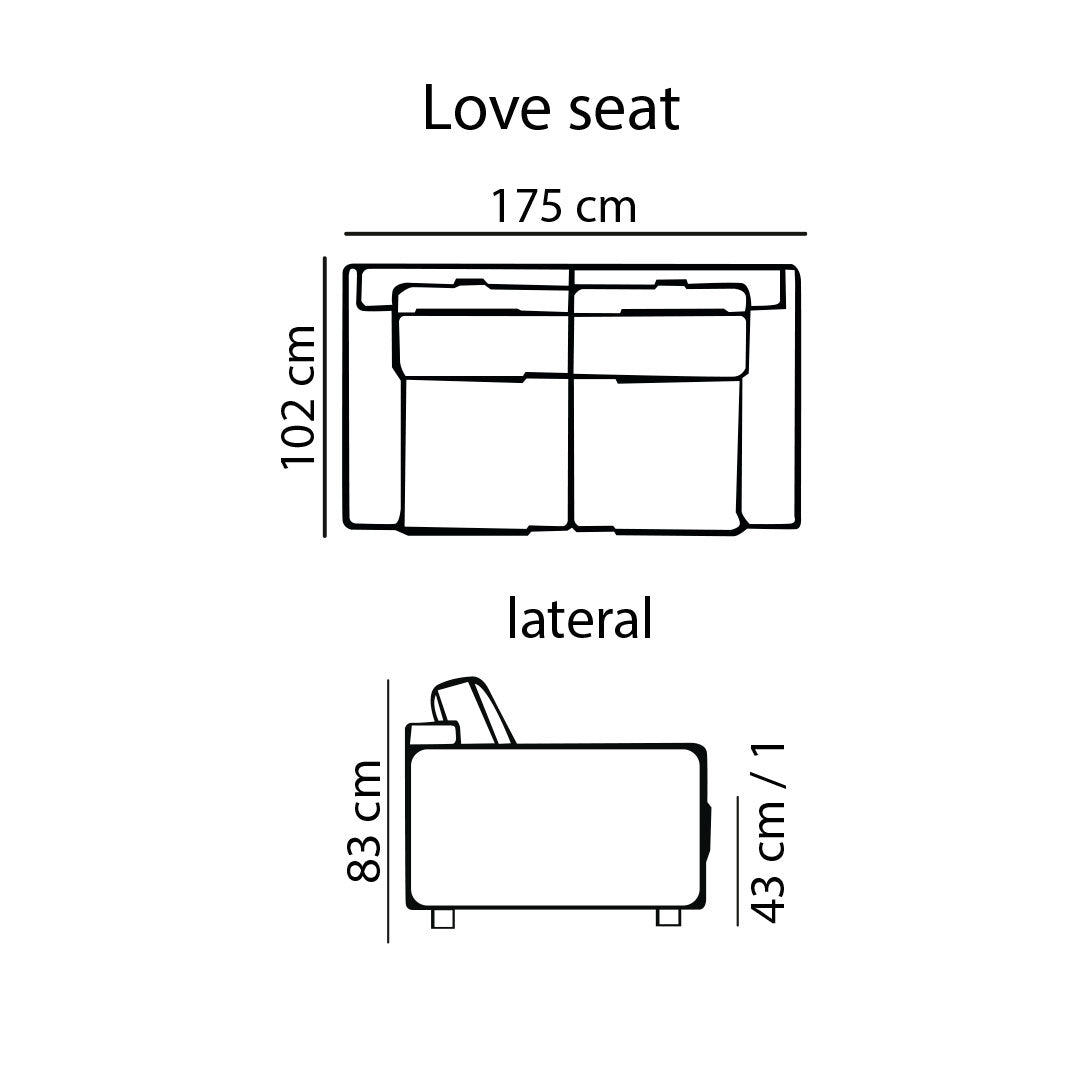 ESQUEMA LOVE SEAT MATTIA NATUZZI