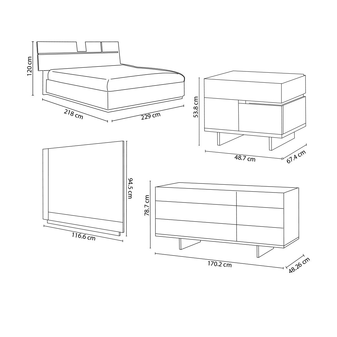 Recámara Artemide completa King Size