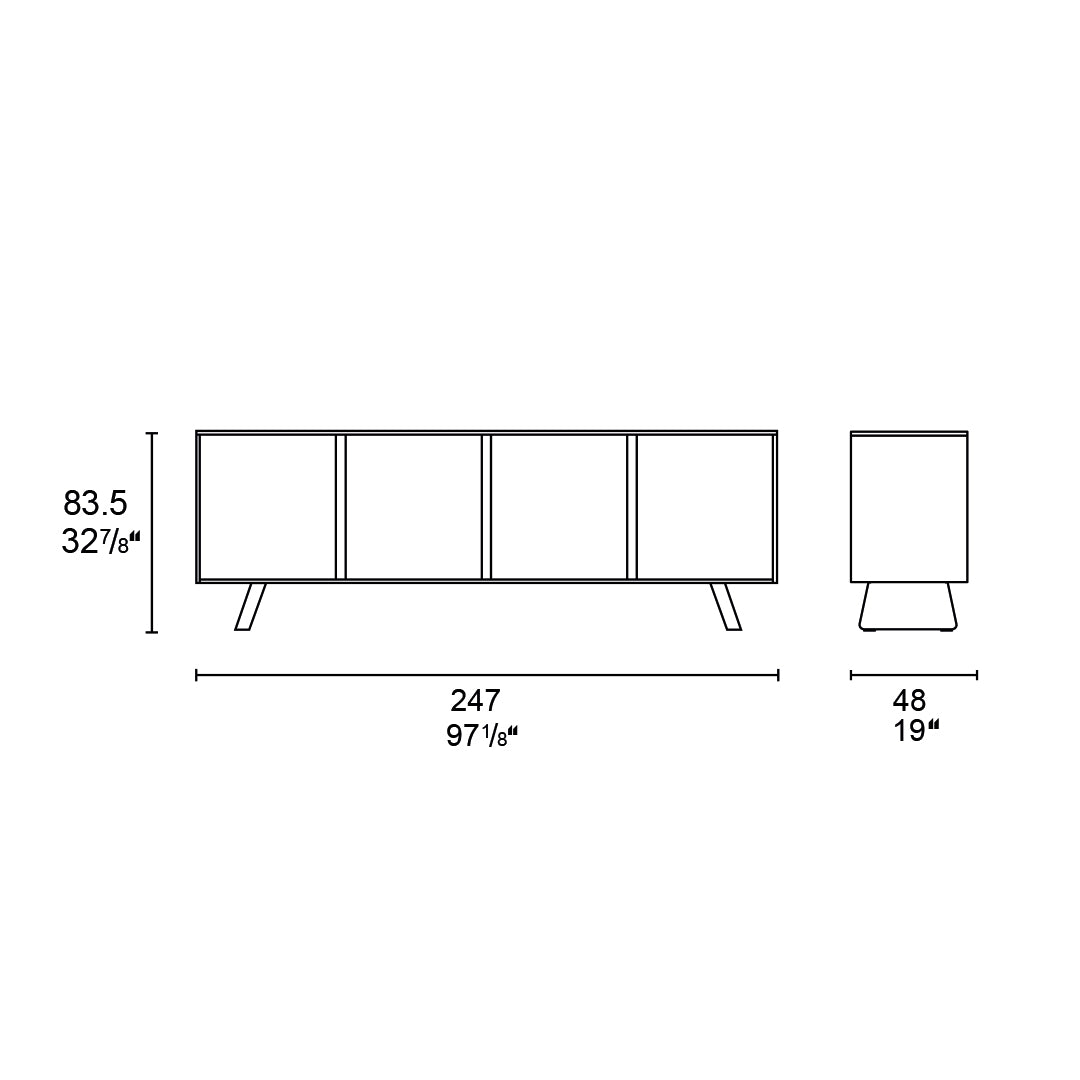Bufetero Secret Cristal 4 puertas