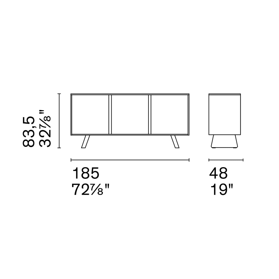 Bufetero Secret Cristal 3 puertas