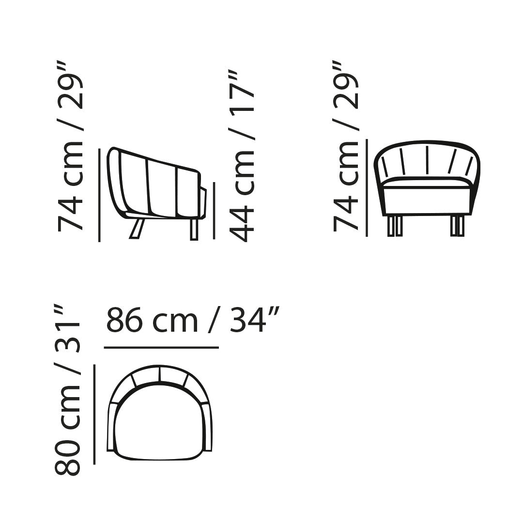 ESQUEMA SILLON GRAZIOSA TERCIOPELO