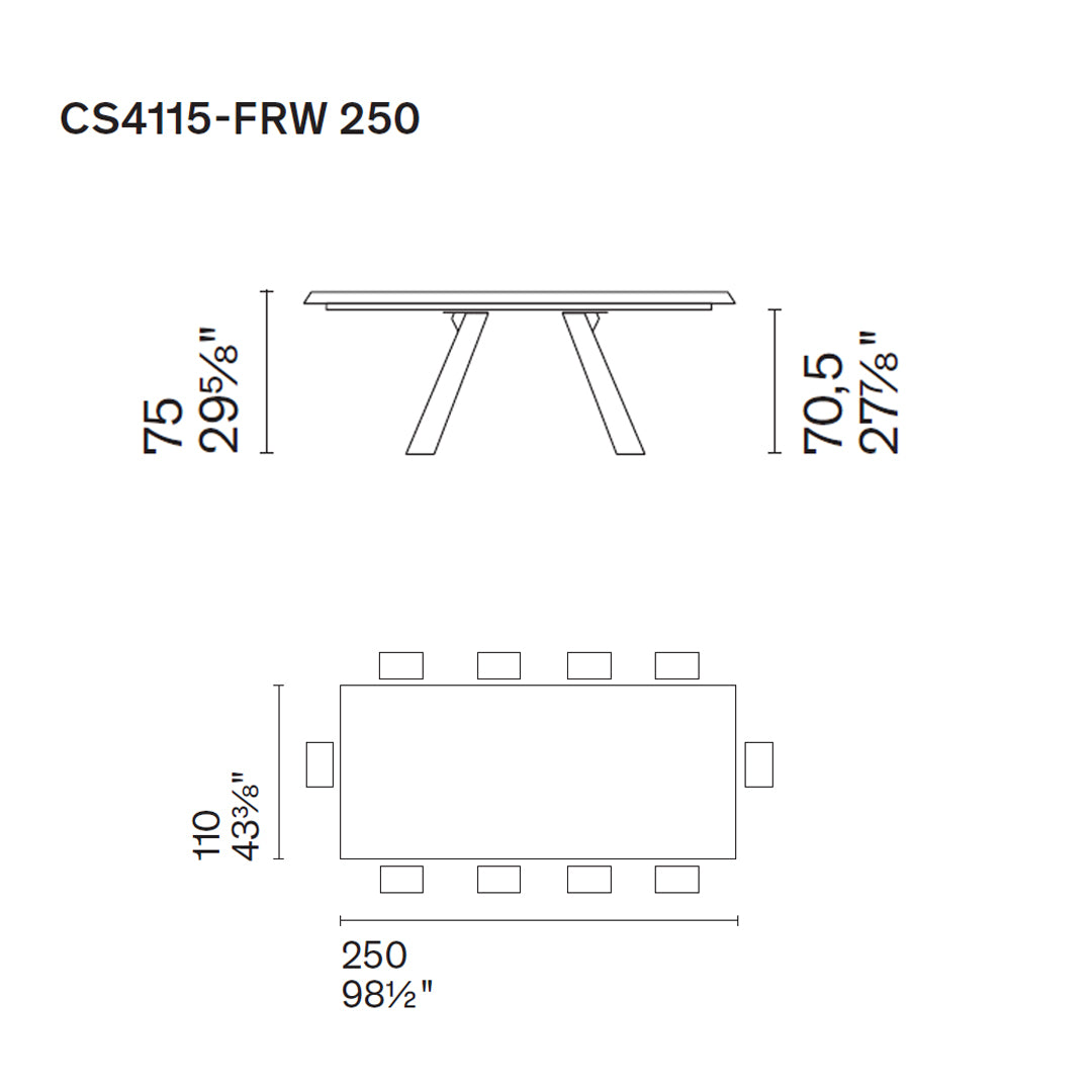 mesa Icaro fija FRW 250