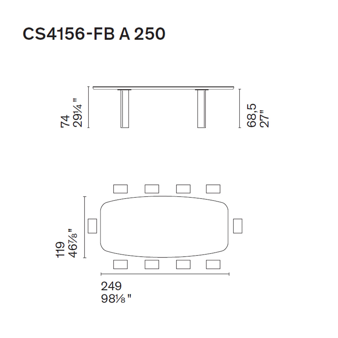 mesa fija Sandy FB A 250