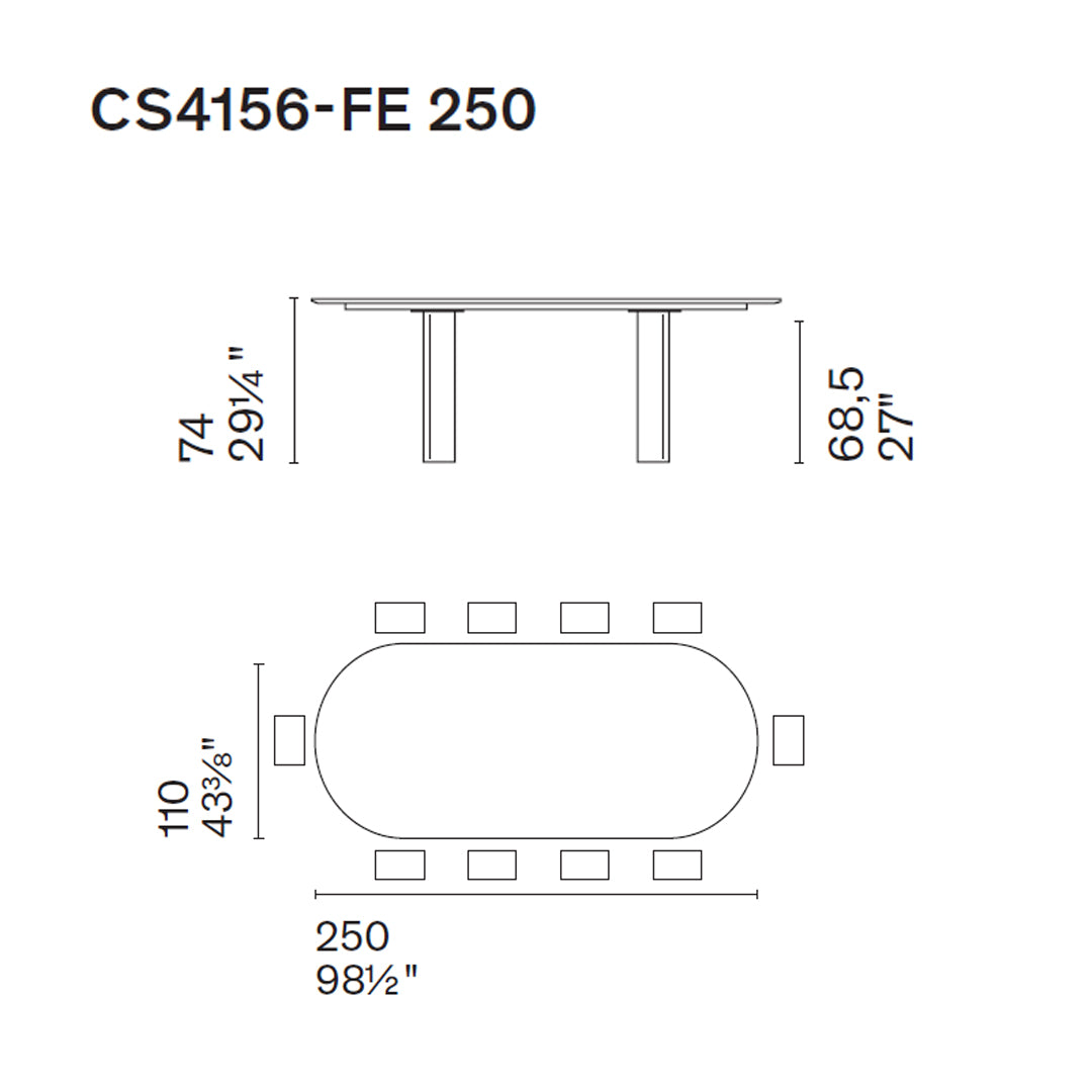 mesa fija Sandy FE 250