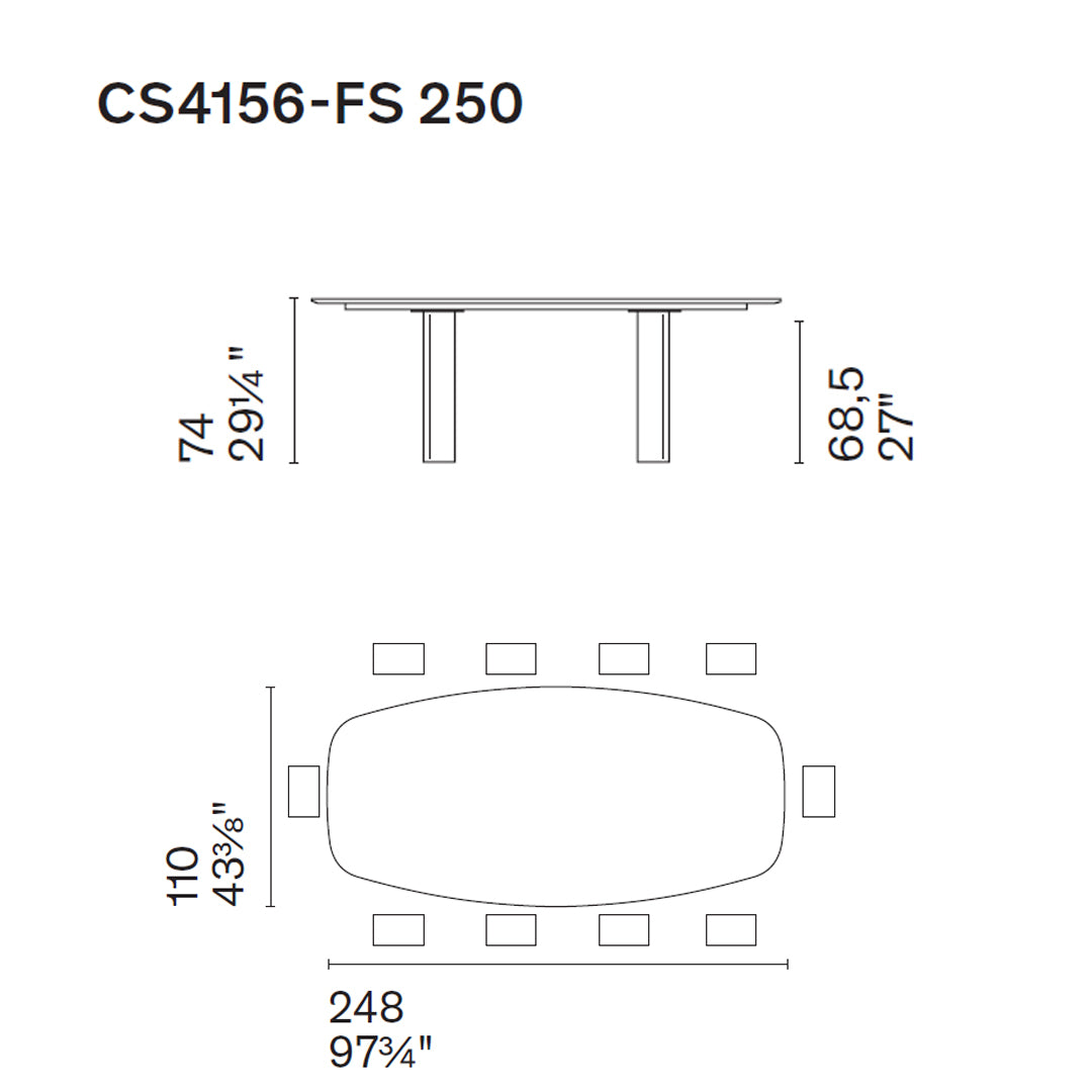 mesa fija Sandy FS 250
