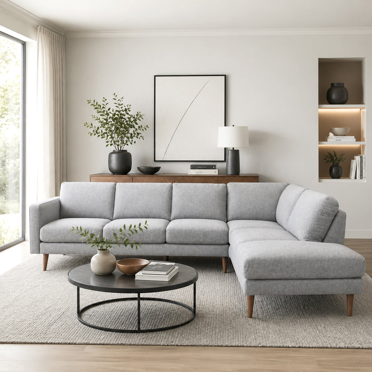Esquinero Derecho Destrezza Natuzzi en tela