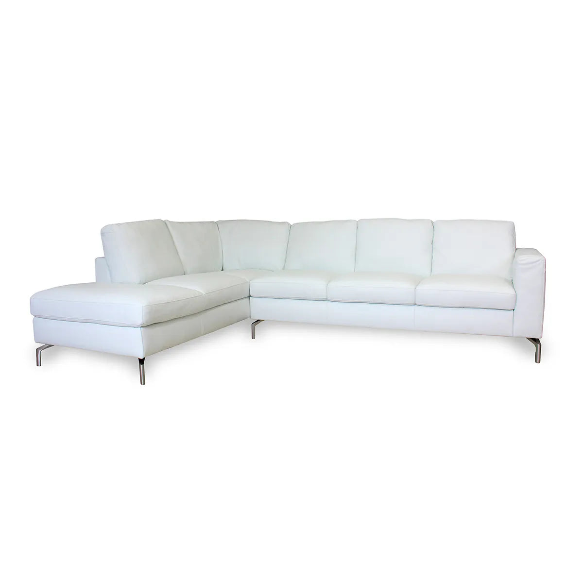 Esquinero izquierdo Fabio en piel. Muebles Italianos