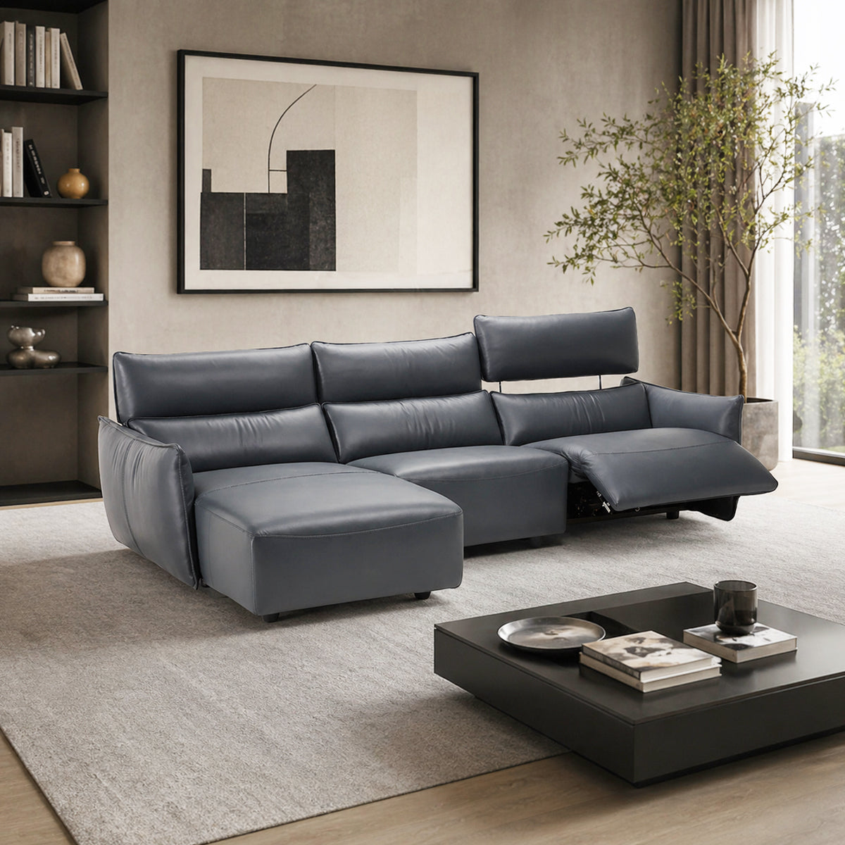 Esquinero Stupore Natuzzi Chaise izq. reclinable eléctrico con sensor