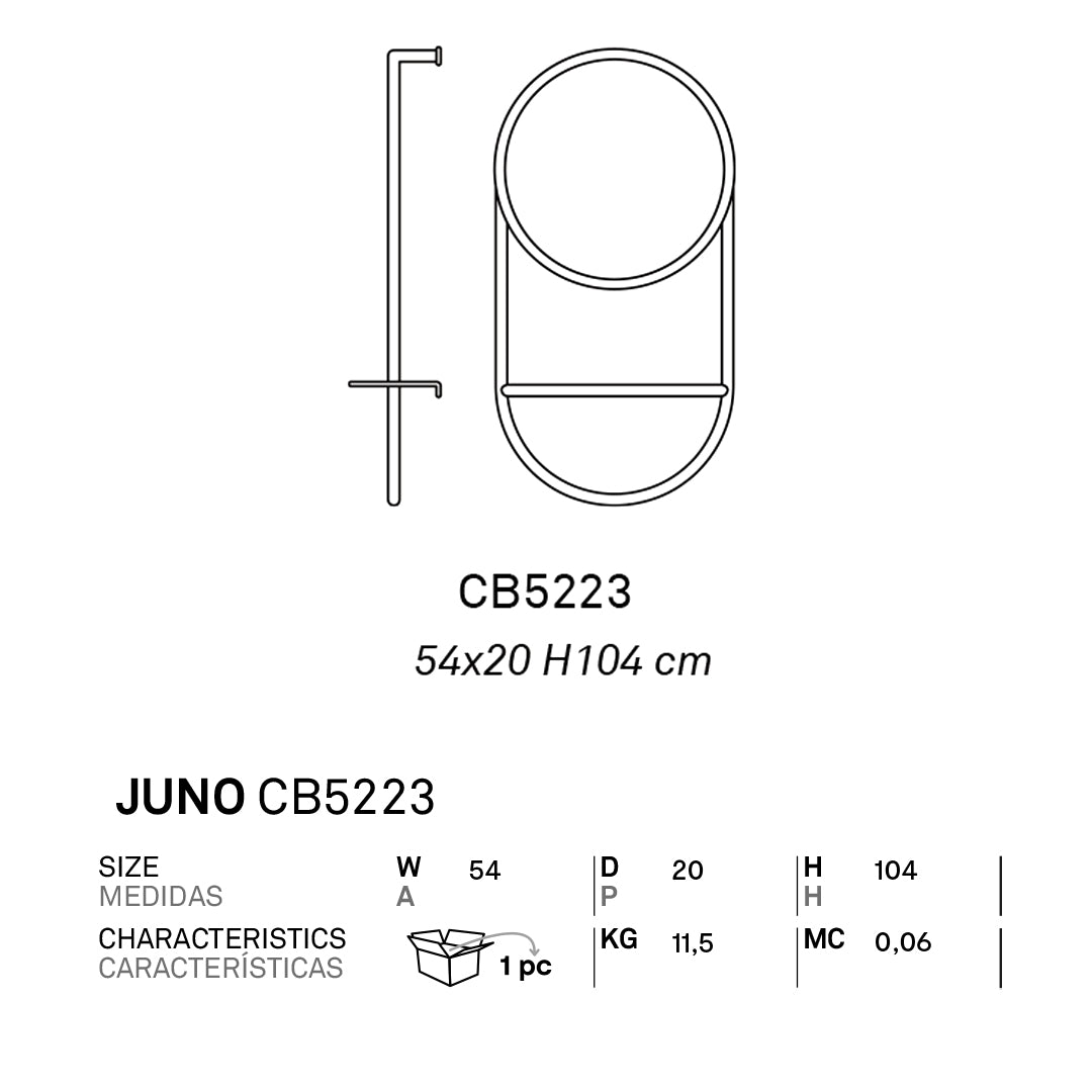 Espejo Italiano moderno Juno. Muebles Italianos