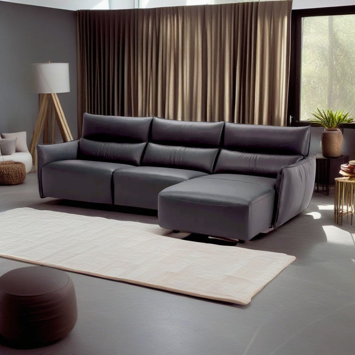 Esquinero Stupore Chaise Natuzzi derecho reclinable eléctrico con sensor