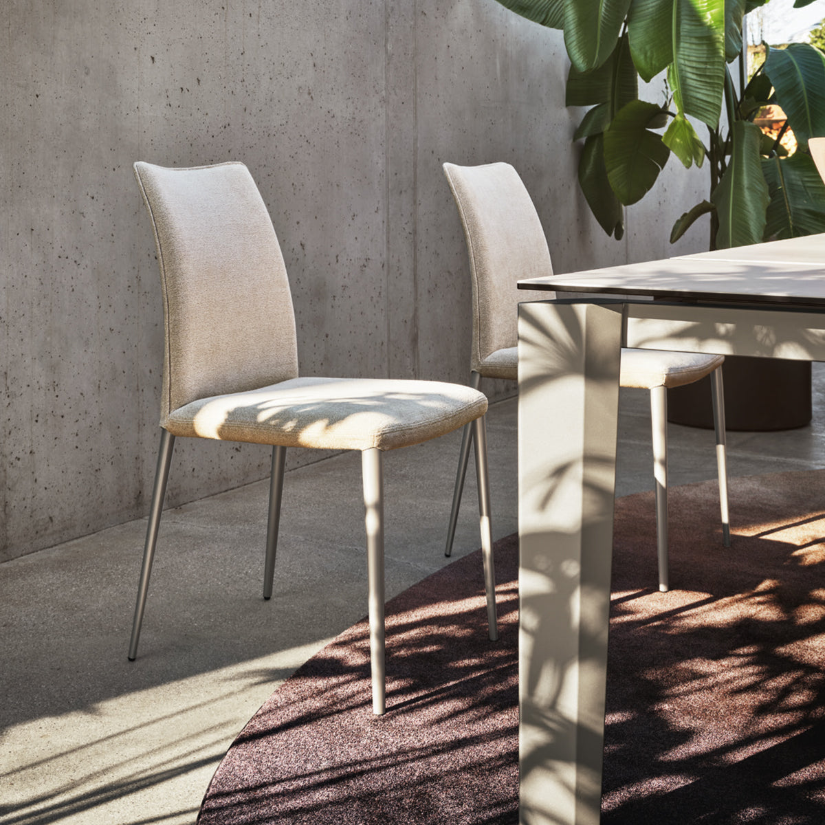 silla fay tela y metal