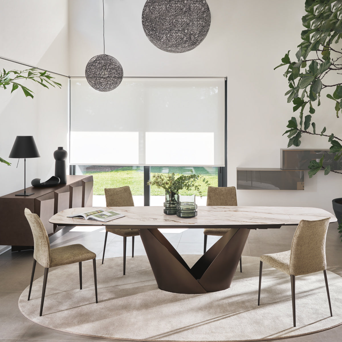 silla fay tela y metal