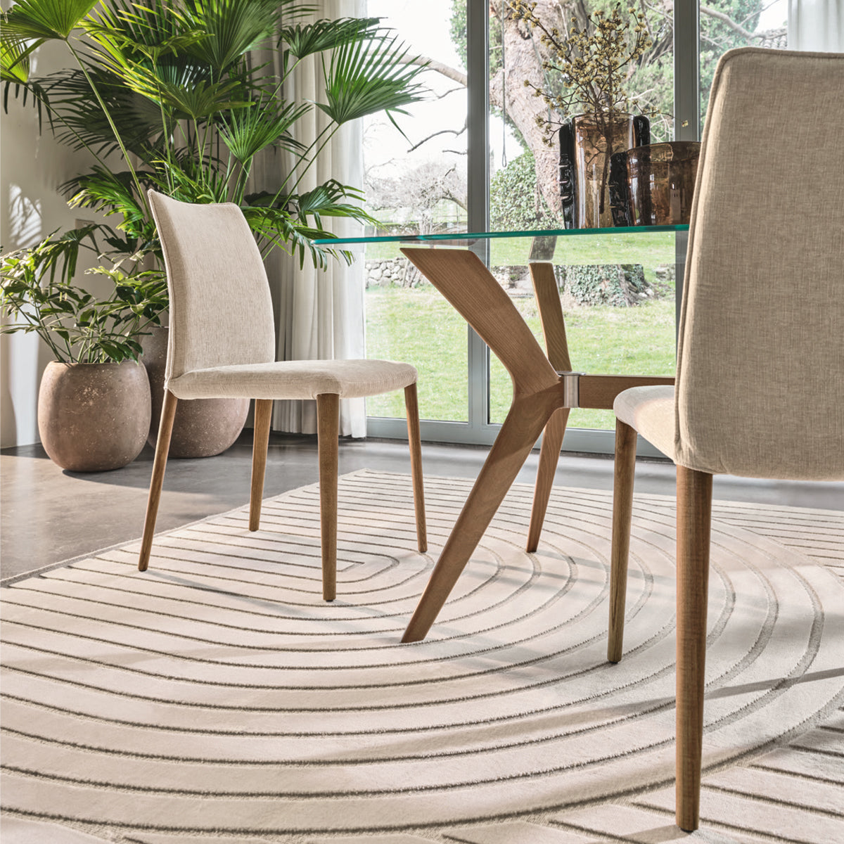 Silla Fay tela y madera