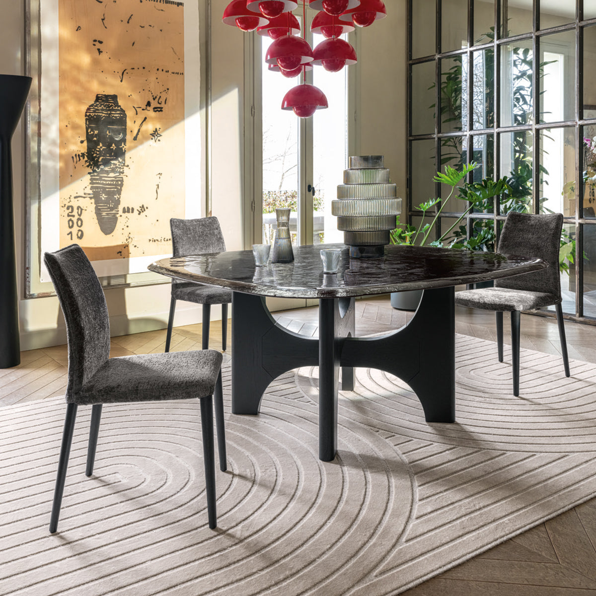 Silla Fay tela y madera
