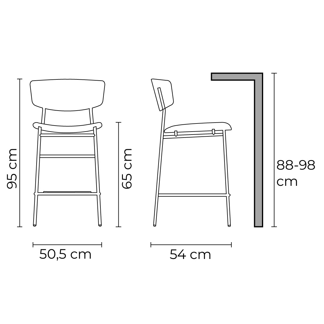banco fifties tela y metal