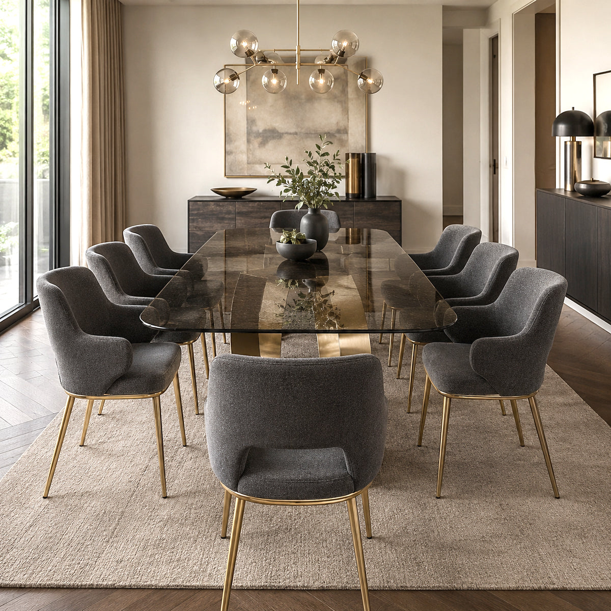 silla foyer metal con brazos revival