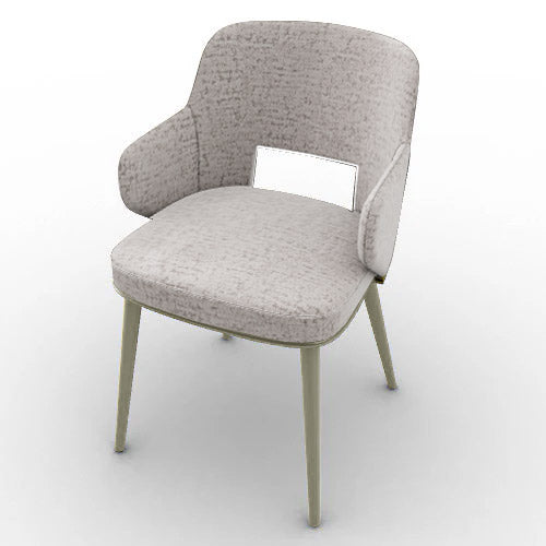 silla foyer metal con brazos revival