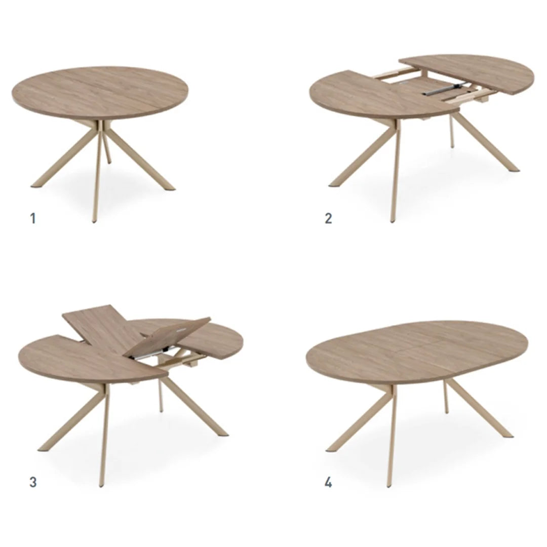 Mesa Extensible Italiana Giove laminado 140 cm. Muebles Italianos