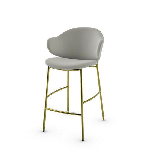 banco holly cuero y metal