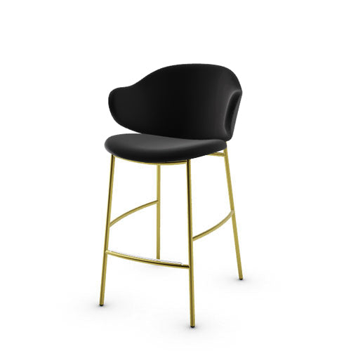 banco holly cuero y metal