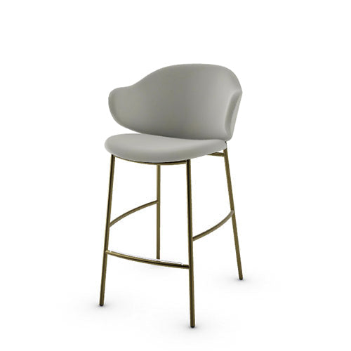 banco holly cuero y metal