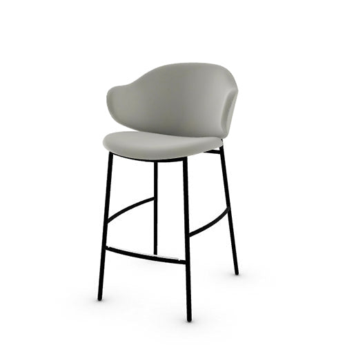 banco holly cuero y metal