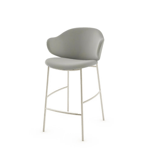 banco holly cuero y metal