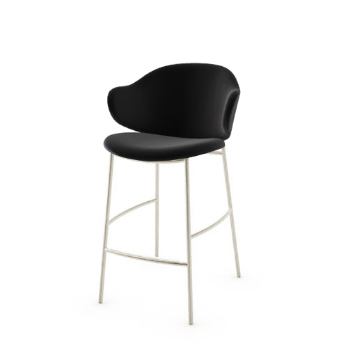 banco holly cuero y metal