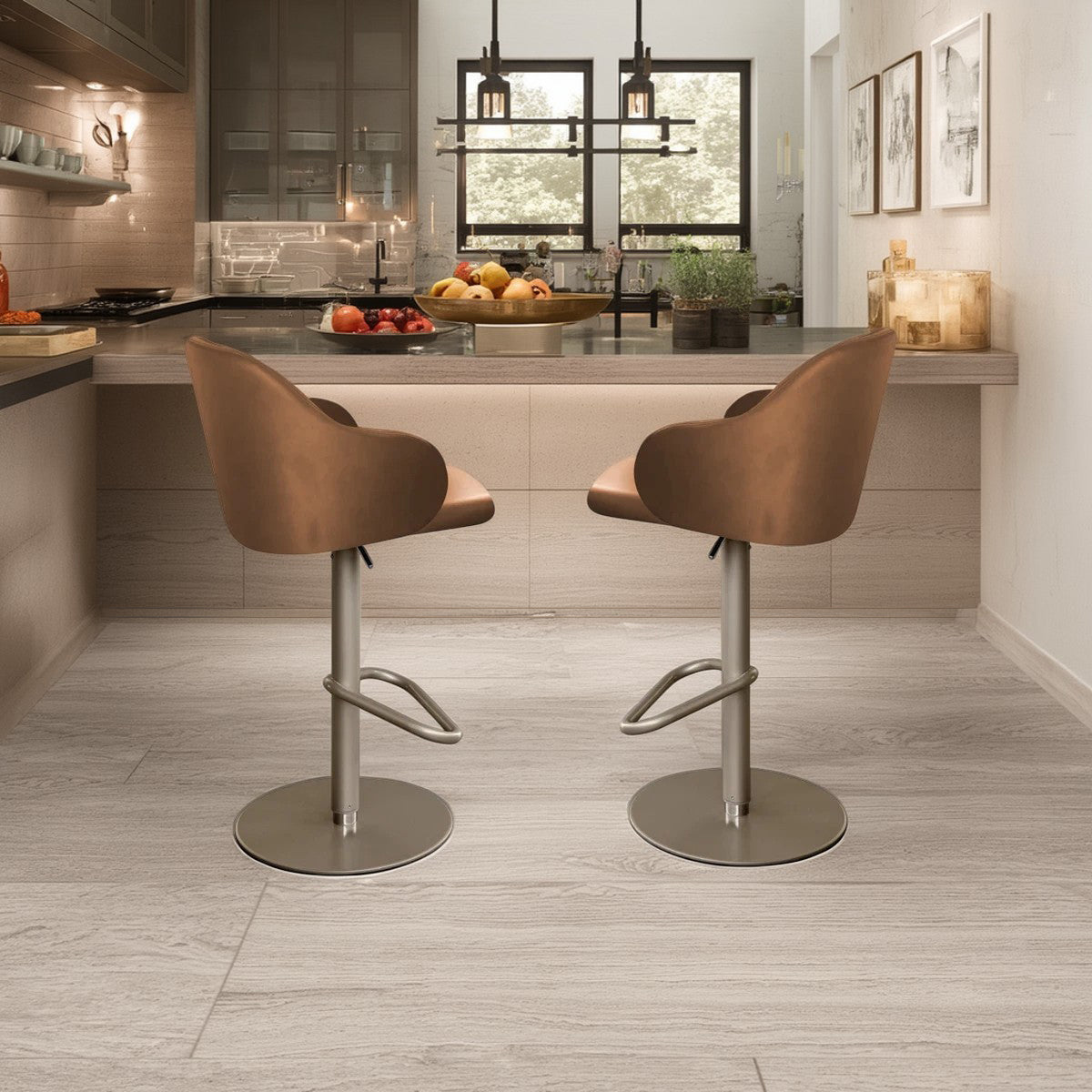 banco holly fab tipo piel y pistón