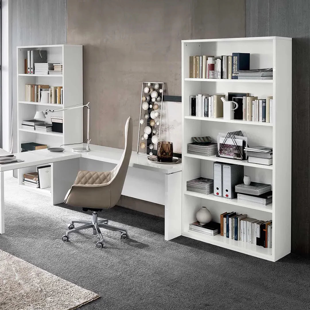 Librero blanco Sedona. Muebles Italianos