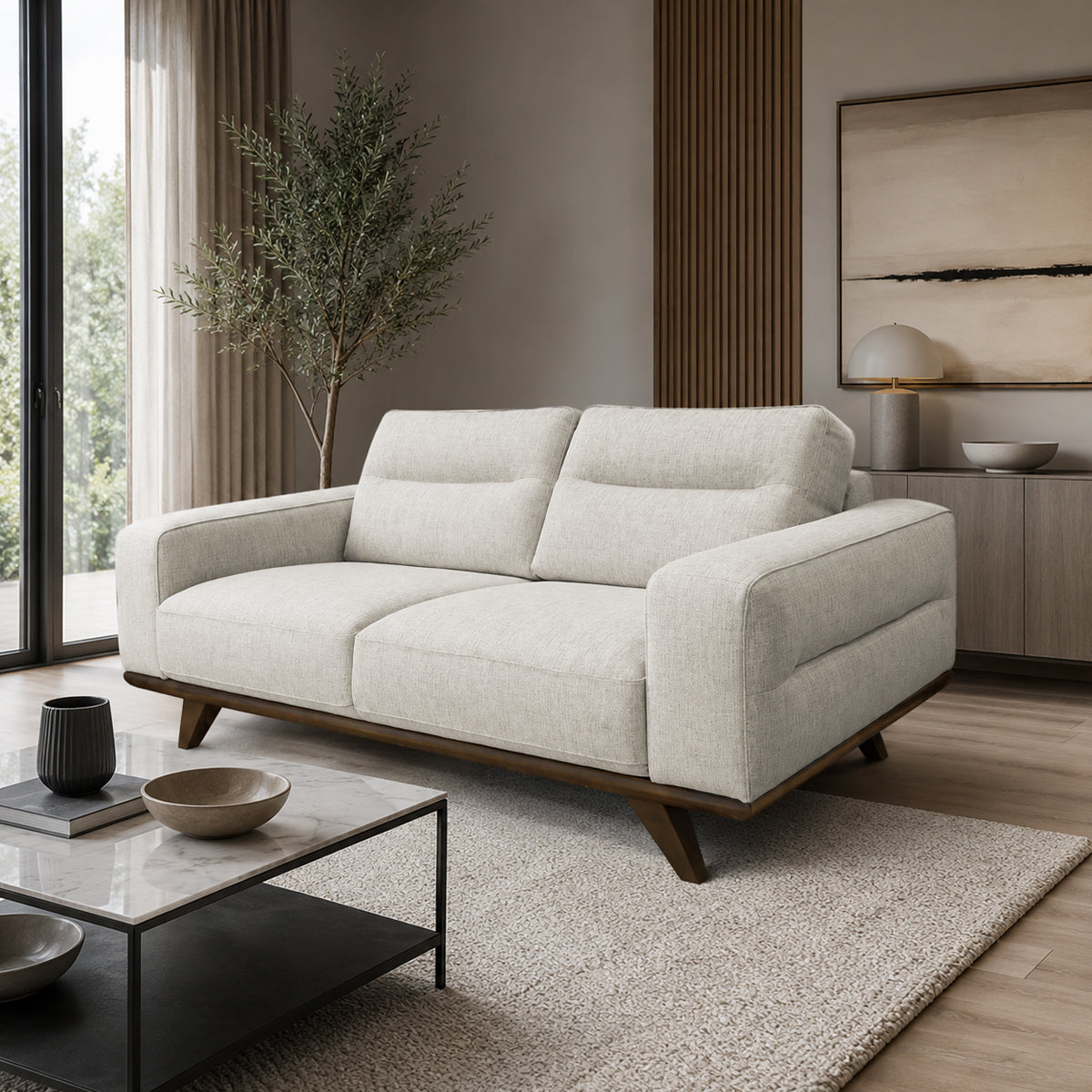 Loveseat Adrenalina Natuzzi en tela Atena