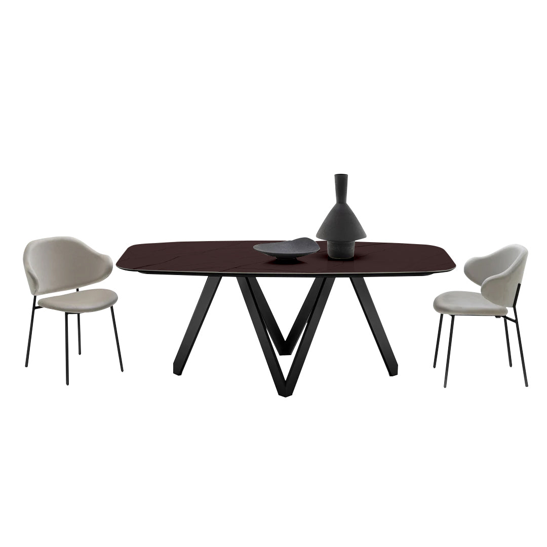 Mesa Cartesio de madera Rounded 200 cm