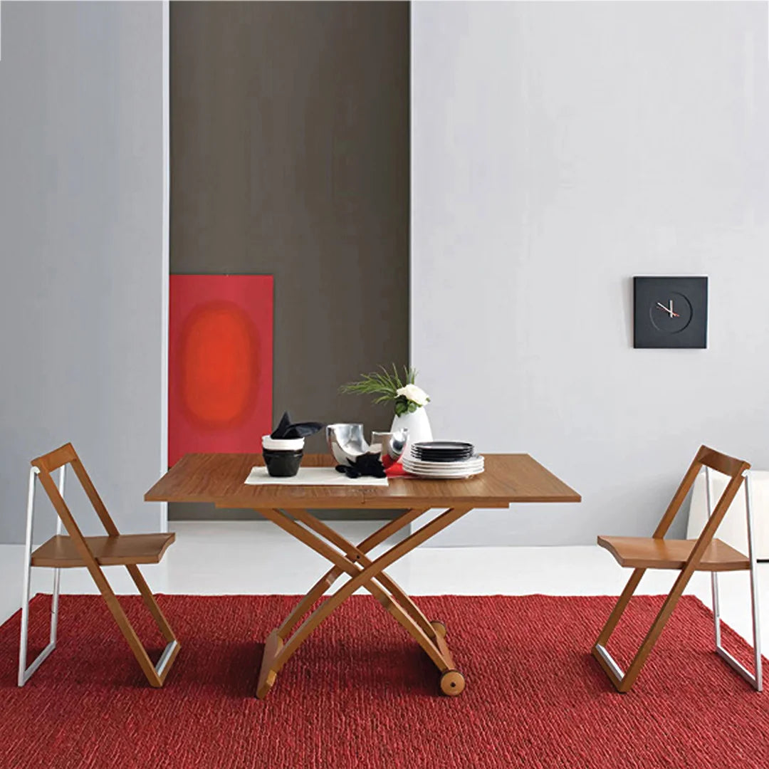 Mesita transformable de madera Mascotte. Muebles Italianos