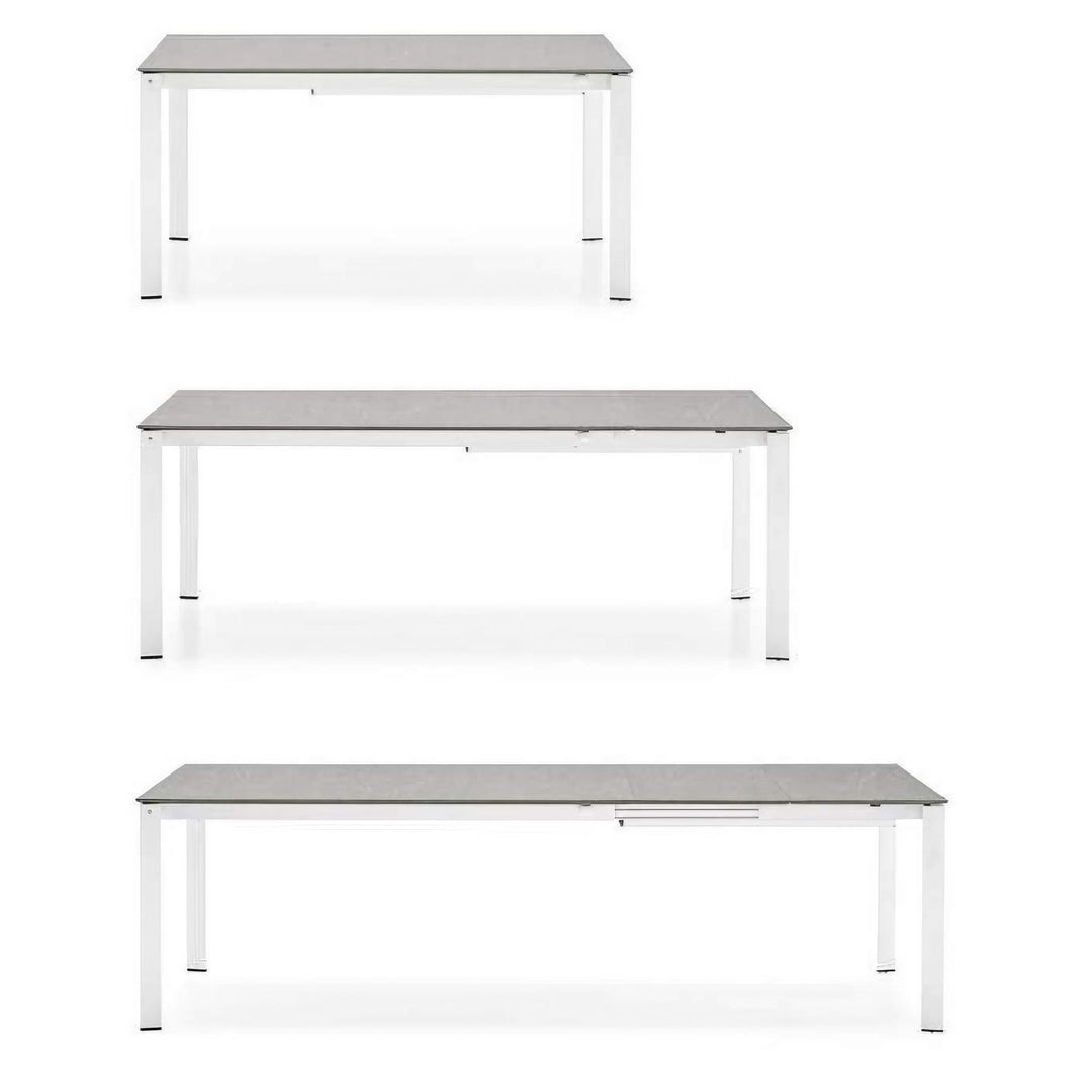 Mesa de doble extensión Eminence base metalica 130 cm. Muebles Italianos