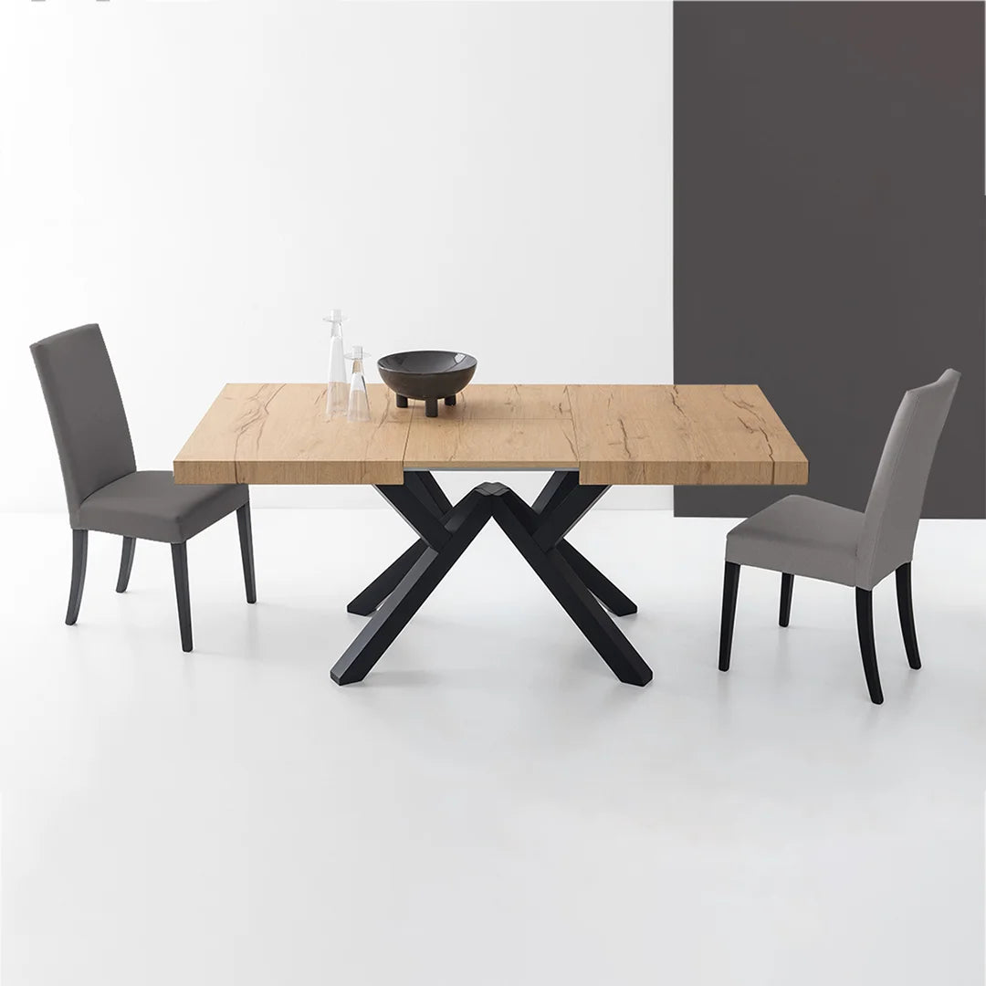 Mesa Italiana extensible Mikado de madera 160 cm