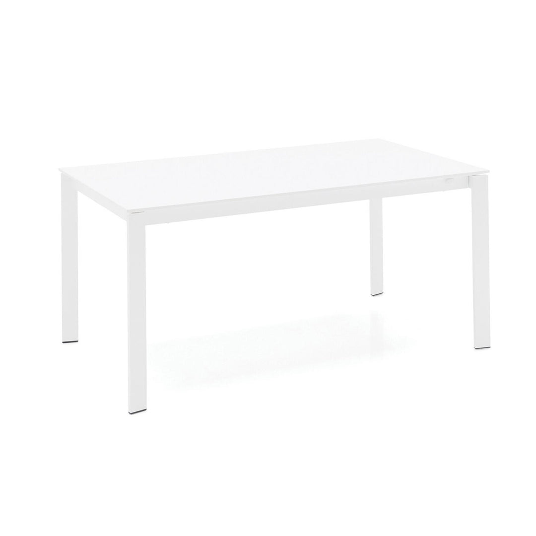 Mesa Italiana extensible Eminence base metalica 130 cm. Muebles Italianos