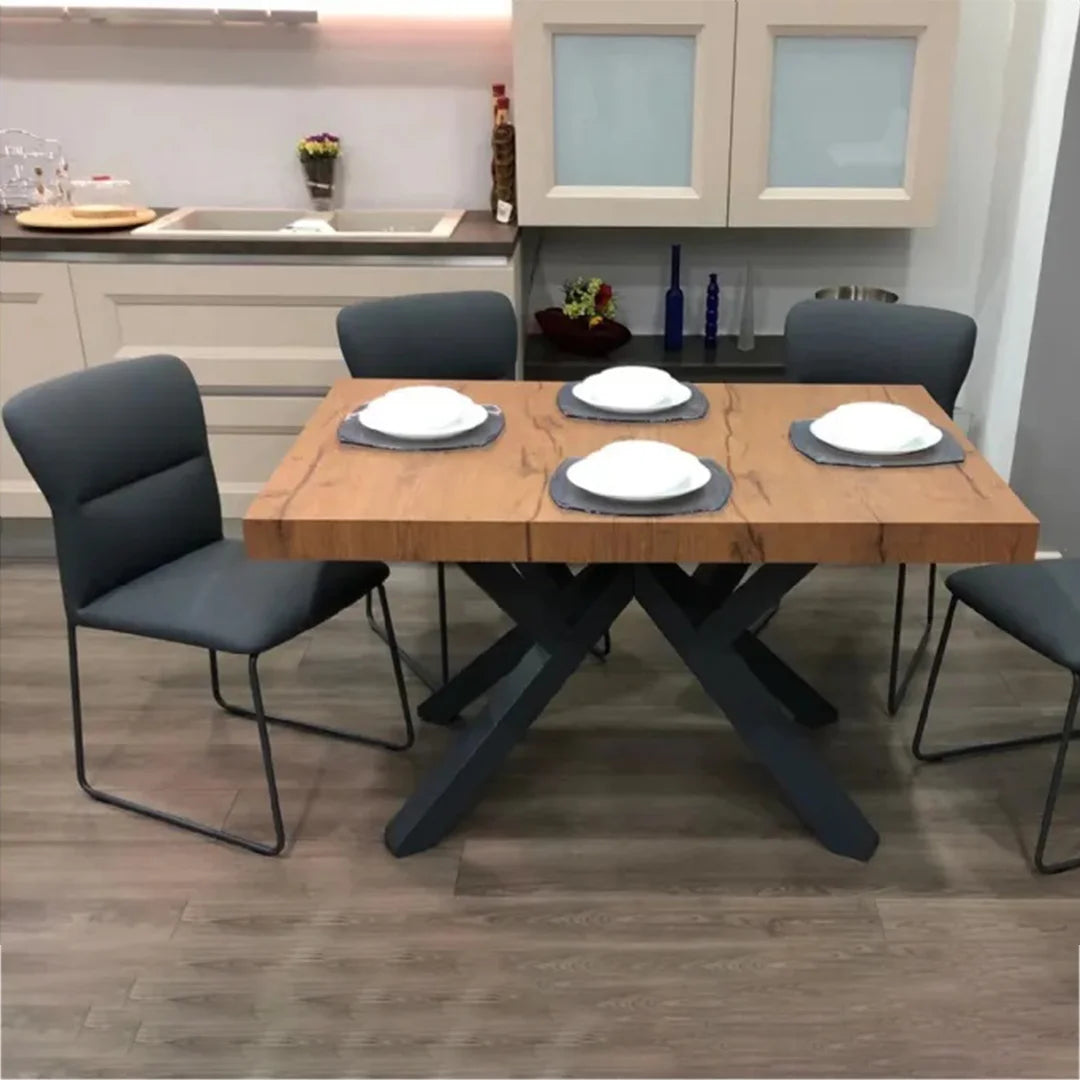 Mesa Italiana extensible Mikado de madera 130 cm. Muebles Italianos