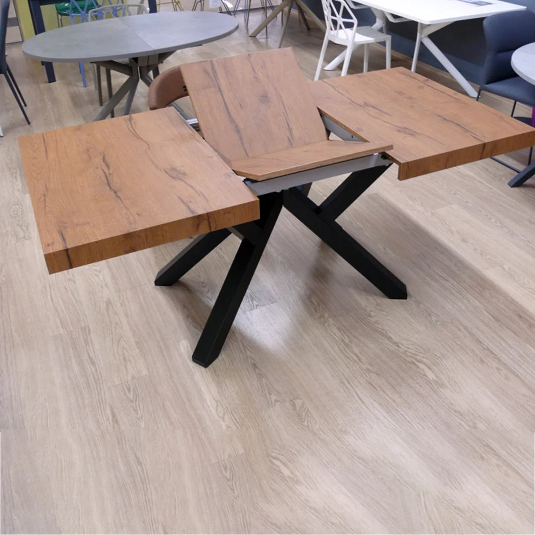 Mesa Italiana extensible Mikado de madera 160 cm