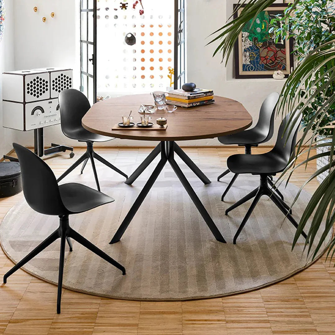 Mesa Redonda Extensible Italiana Giove laminado 120 cm