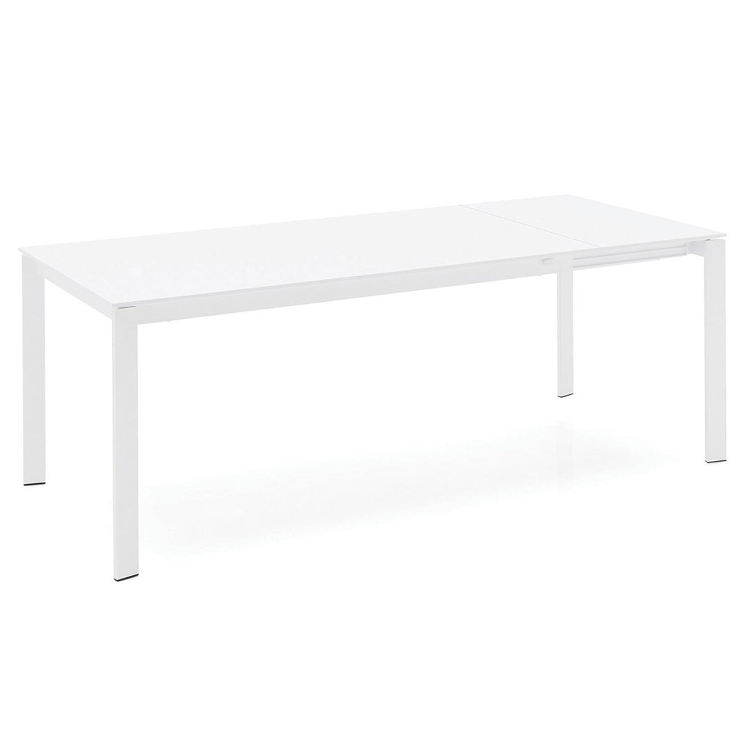 Mesa Italiana extensible Eminence base metalica 130 cm. Muebles Italianos