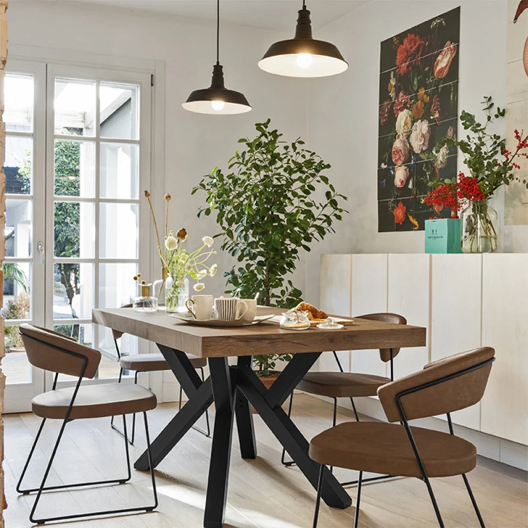 Mesa Italiana extensible Mikado de madera 130 cm. Muebles Italianos