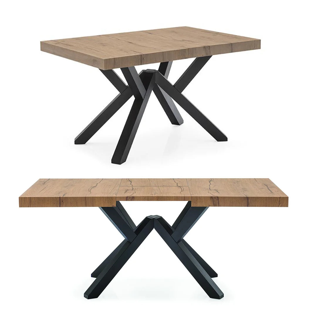 Mesa Italiana extensible Mikado de madera 130 cm. Muebles Italianos