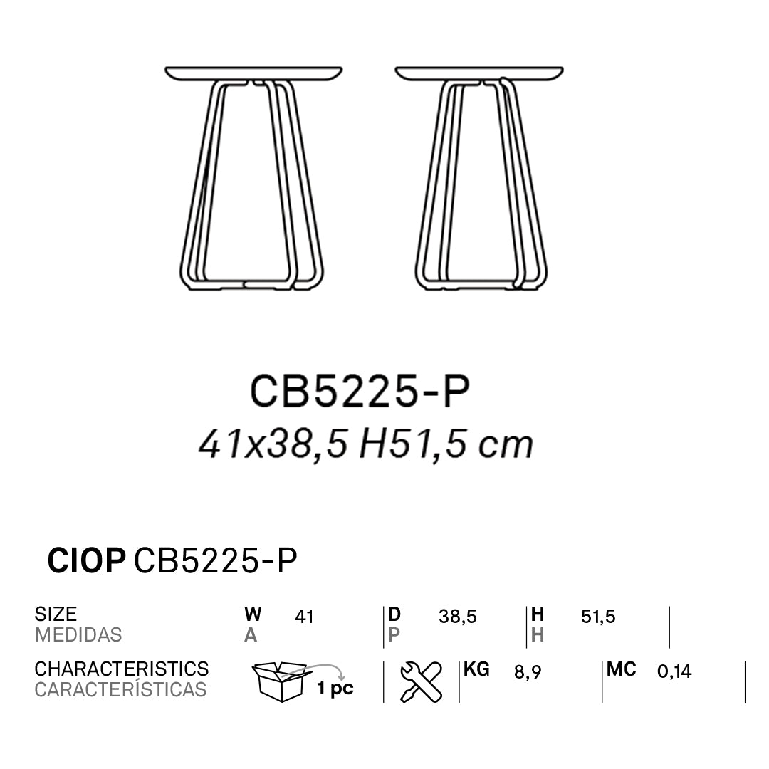 Mesita lateral italiana Ciop. Muebles Italianos