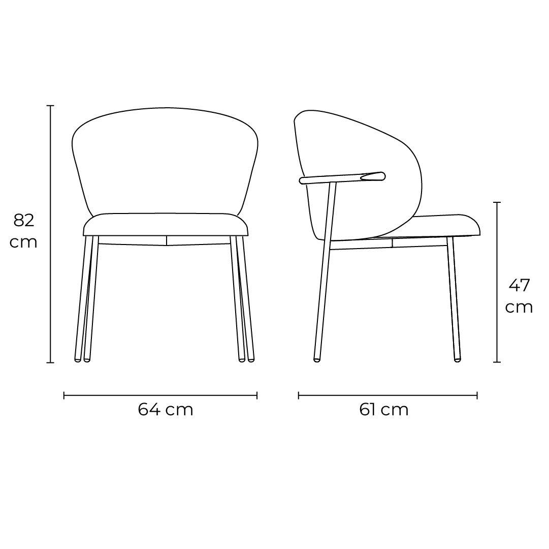 silla oleandro metal con brazos