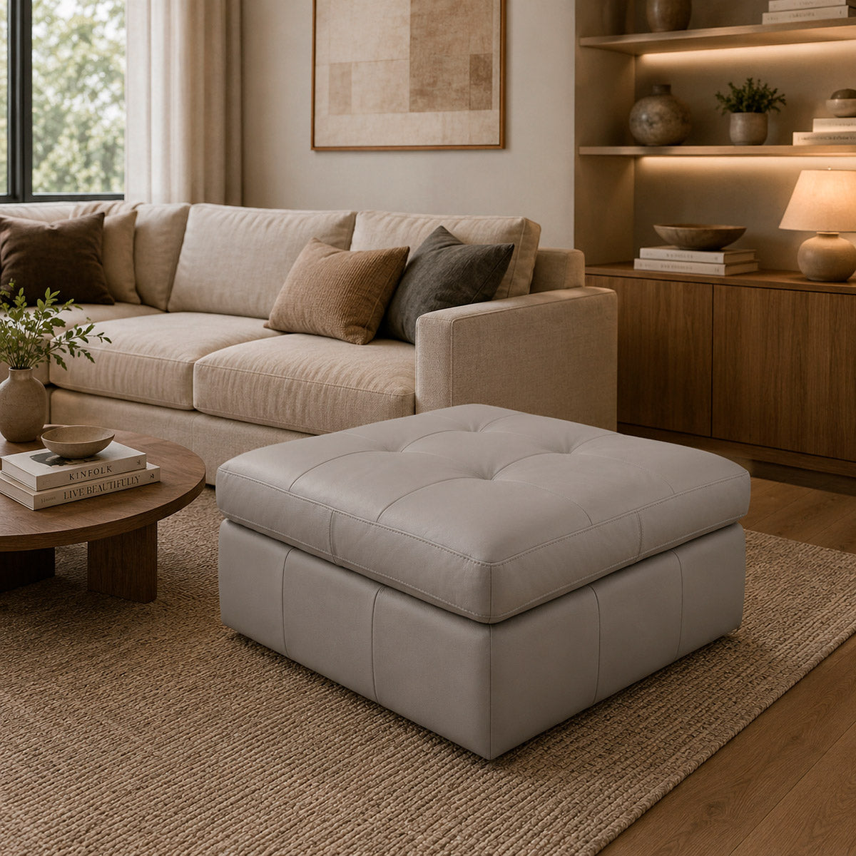 Ottoman Gala Natuzzi piel