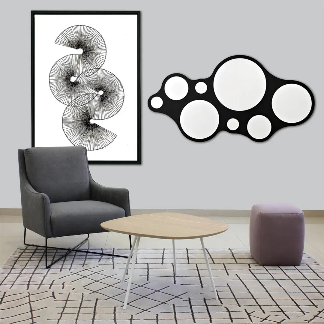 Ottoman Tris cuadrado lila. Muebles Italianos