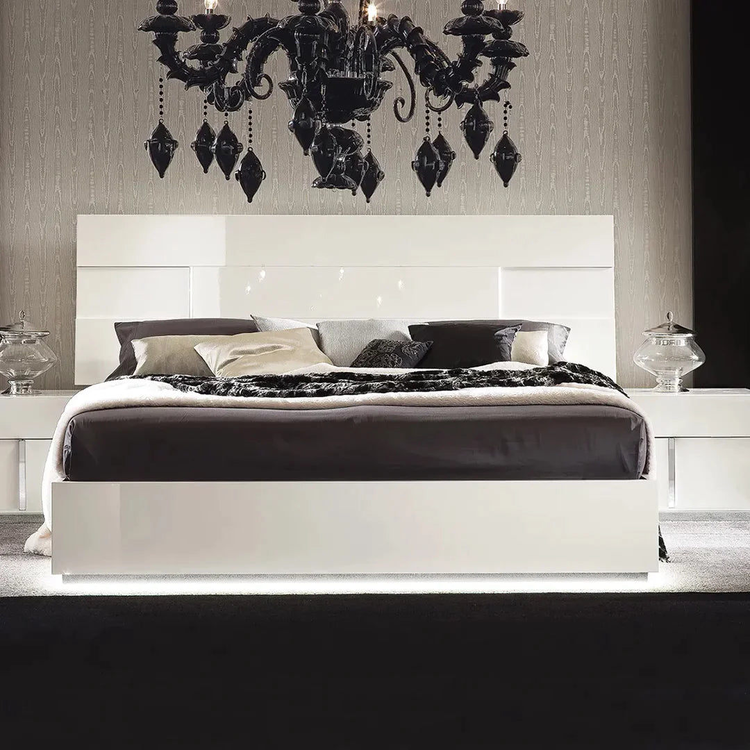 Recámara Canova completa Queen Size. Muebles Italianos