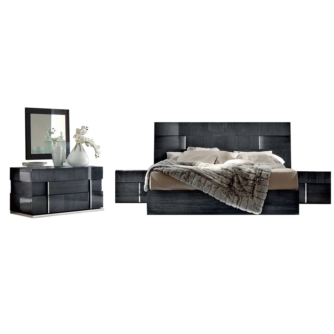 Recámara completa Montecarlo King Size. Muebles Italianos