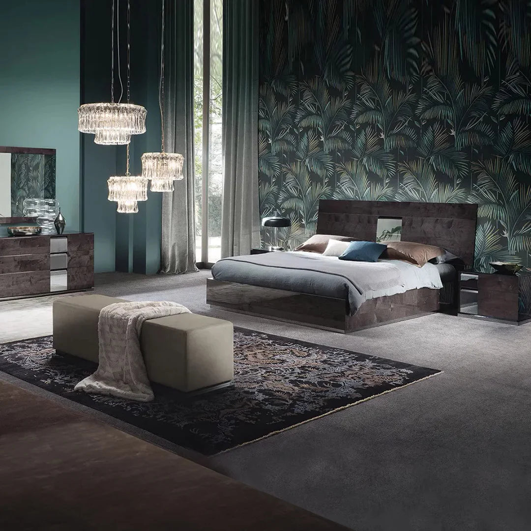 Recámara Heritage completa King size. Muebles Italianos